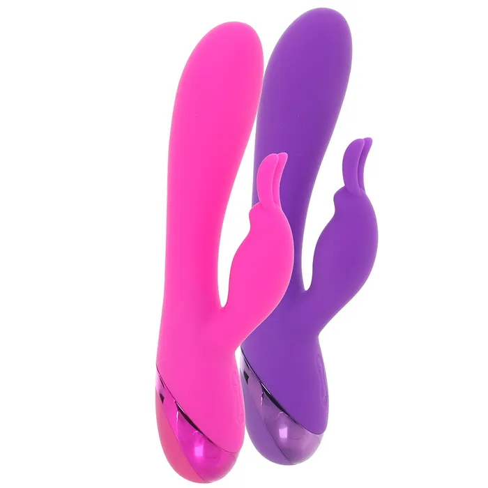Vibrators Cousins Group BOGO Silicone Rabbit Vibes in Purple Pink