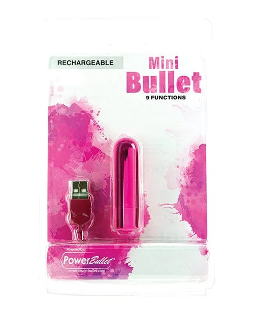 Female Sex Toys BMS Enterprises Mini Bullet Rechargeable Bullet 9 Functions
