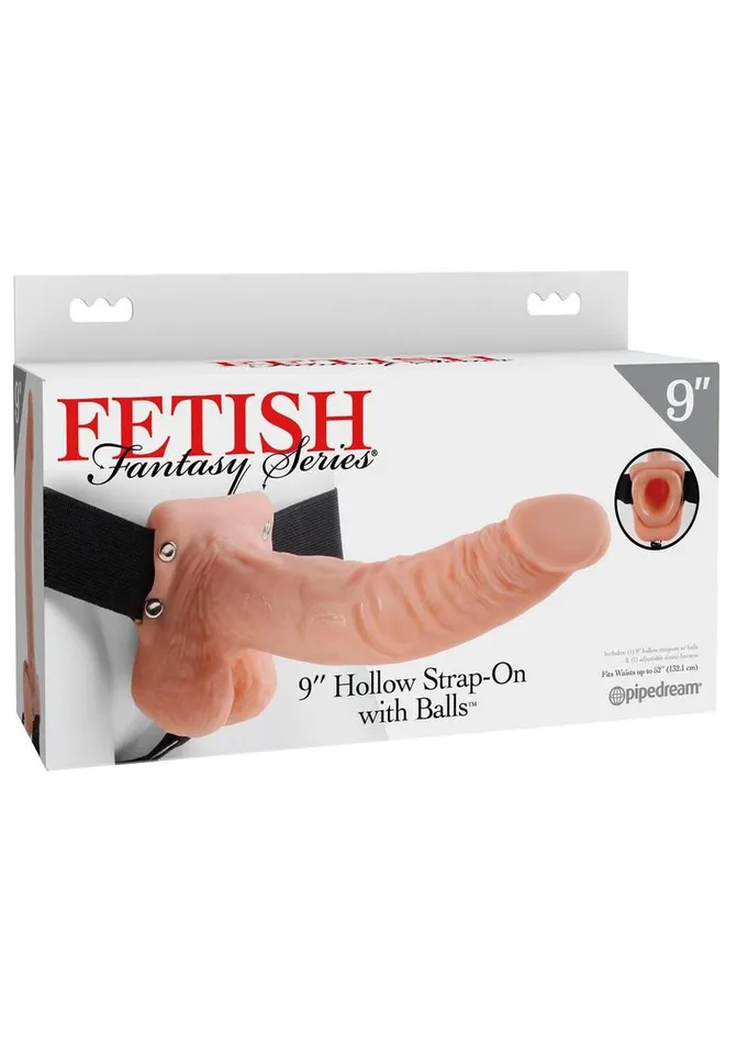 Female Sex Toys Fetish Fantasy Series Hollow StrapOn Dildo with Balls and Stretchy Harness Fetish Fantasy Series