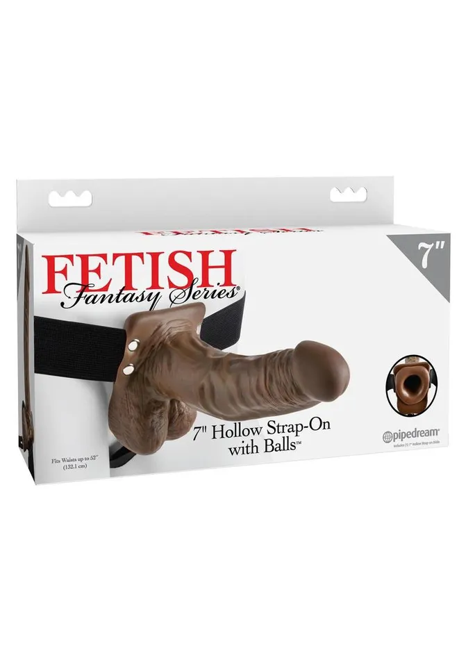 Female Sex Toys Fetish Fantasy Series Hollow StrapOn Dildo with Balls and Stretchy Harness Fetish Fantasy Series