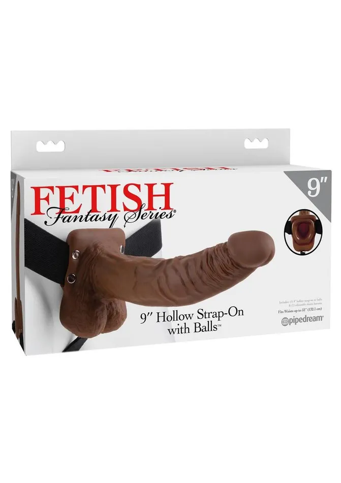 Female Sex Toys Fetish Fantasy Series Hollow StrapOn Dildo with Balls and Stretchy Harness Fetish Fantasy Series