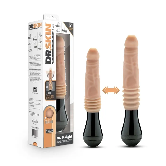 Female Sex Toys Dr Skin Silicone Dr Knight Thrusting Gyrating Vibrating Dildo Beige Blush Female Sex Toys Dr Skin Silicone Dr Knight Thrusting Gyrating Vibrating Dildo Beige Blush