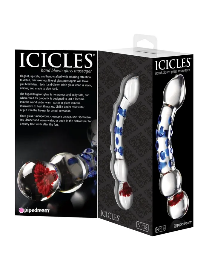 Pipedream Dildos Icicles No 18 Clear Blue Pipedream Dildos Icicles No 18 Clear Blue