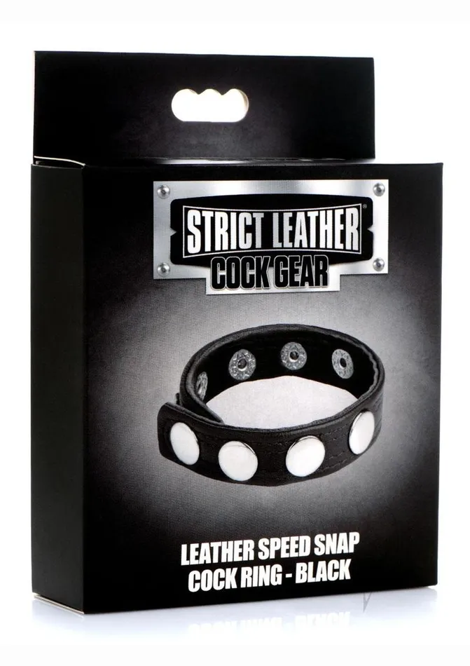 Anal Strict Leather Cg Leather Speed Snap Cockring Black