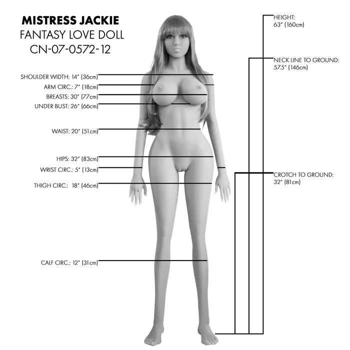 Curve Toys Mistress Jackie Life Size Sex Doll Male Sex Toys