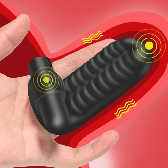 Vibrators Romulus Powerful Finger Sleeve Vibrator GSpot Clit Stimulator for Single Women and Lesbian Couples