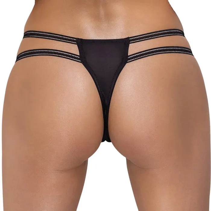 JSY Strappy SplitCrotch Sheer Eyelash Lace Thong JSY Hosiery