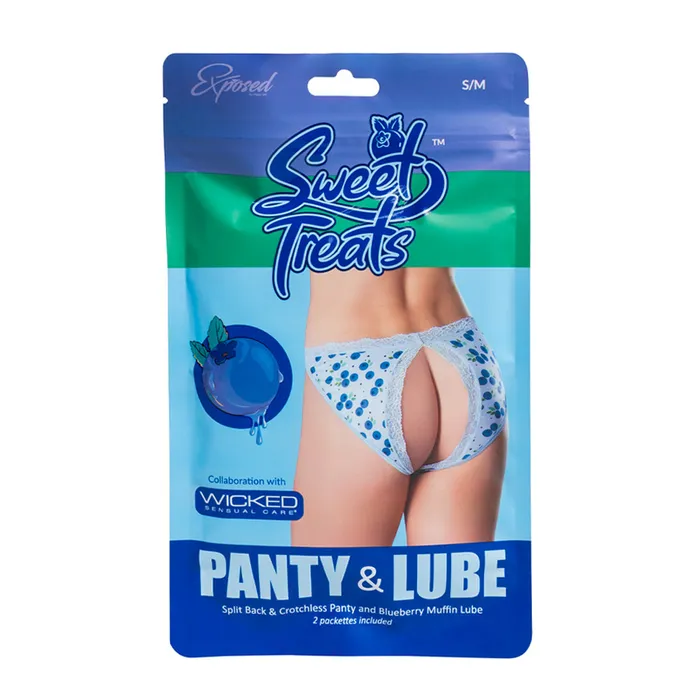 Magic Silk Female Sex Toys Sweet Treats SplitBack Crotchless Panty Flavoured Lubricant