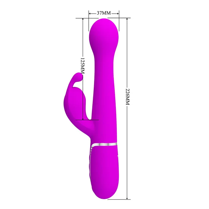 Pretty Love Vibrators Pretty Love Dejon 3in1 Thrusting Rotating Beads Rabbit Vibrator