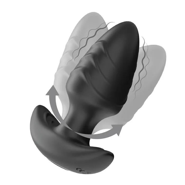 Sexyland Male Sex Toys Sexyland Cyclone SuperPower Rotating Vibrating Ribbed Butt Plug