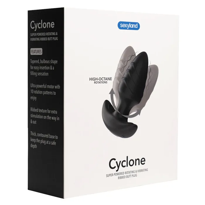 Sexyland Male Sex Toys Sexyland Cyclone SuperPower Rotating Vibrating Ribbed Butt Plug