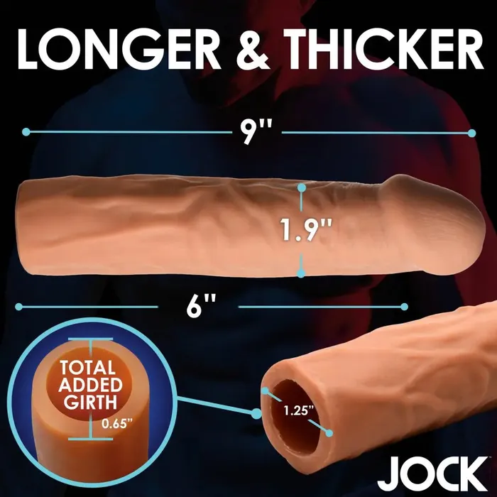 Male Sex Toys Jock Extra Long 3 Inch Penis Extension Medium Cock Sleeve