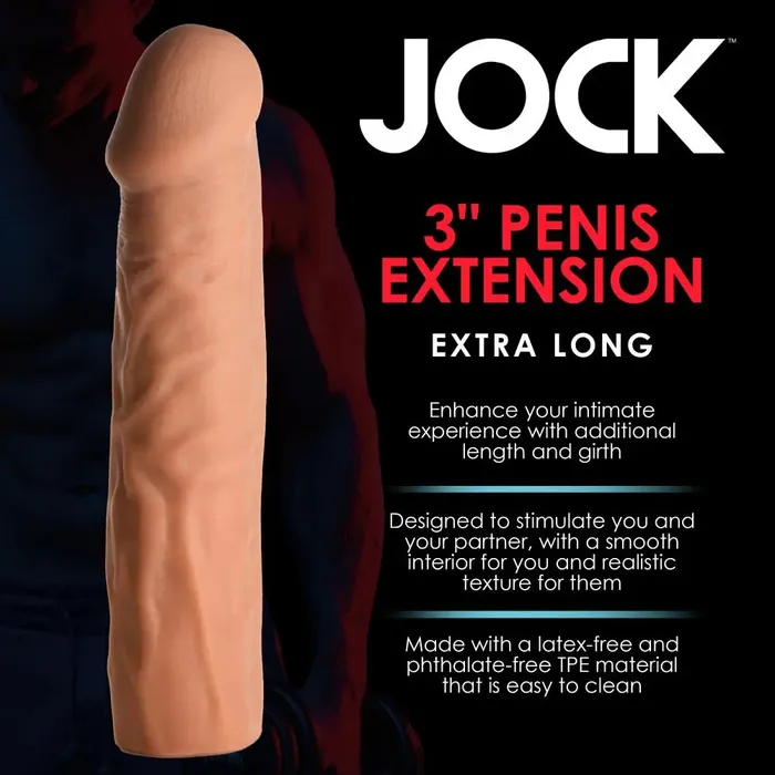 Male Sex Toys Jock Extra Long 3 Inch Penis Extension Medium Cock Sleeve