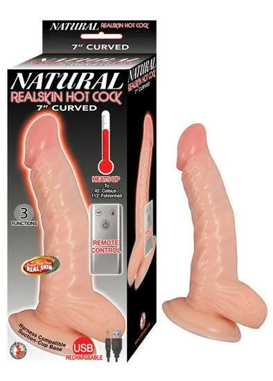Nasstoys Natural Realskin Hot Cock Curved 7 Flesh Dildos