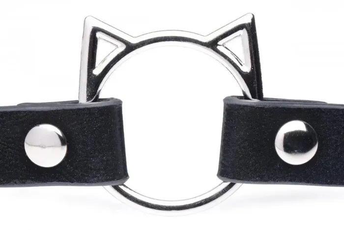 XR Brands Pet Play Kinky Kitty Ring Slim BDSM Choker Bondage Cat Collar Couples