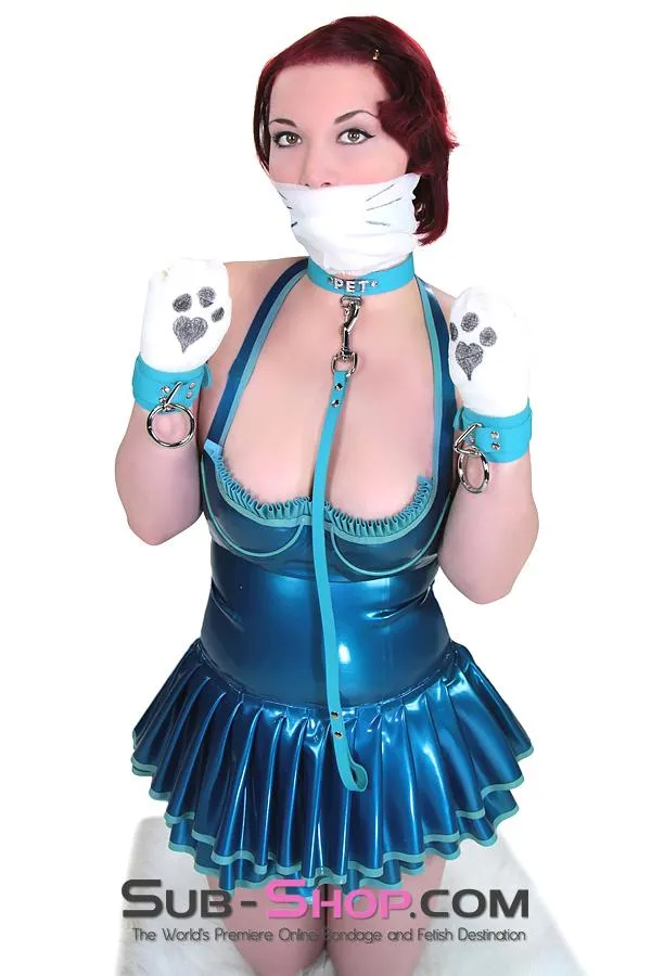 1706A Diamond Blue Leather Bondage Lead Autumn Restraints