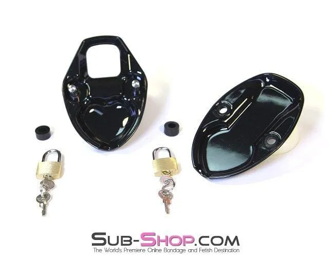 7321AR Super Crusher Locking Cock and Ball Chastity Torture Set Aria Male Sex Toys