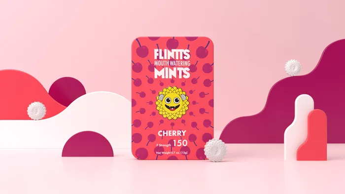 Flintts Mouth Watering Mints Cherry FStrength 150 Flintts Mints Vibrators