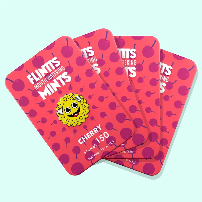 Flintts Mouth Watering Mints Cherry FStrength 150 Flintts Mints Vibrators