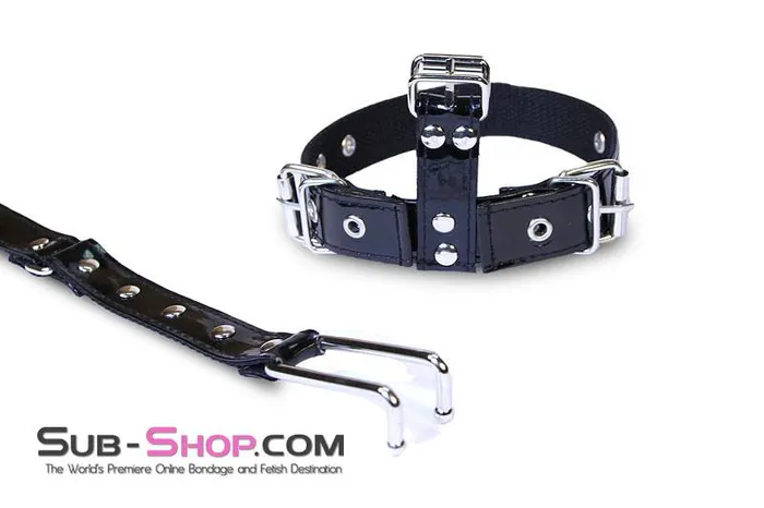 Idea Anal 8919DL Haughty Slave Patent Vinyl Chrome Nose Hook Collar Set