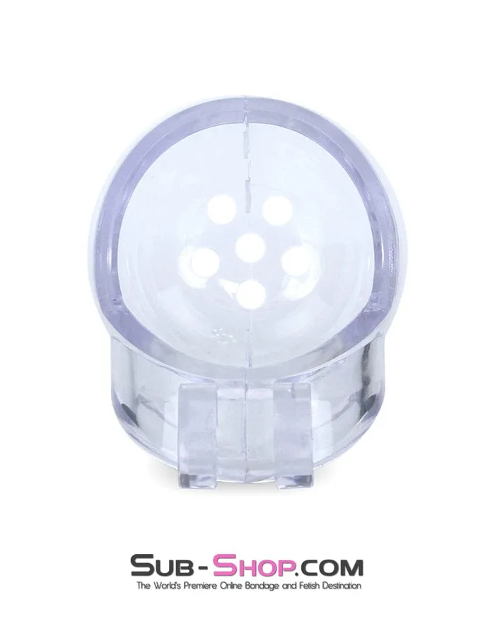 Moonwell Male Sex Toys 0740M Small Egg Cock and Balls Chastity Cage with Spiked Anti Pull Off Ball Torture Ring