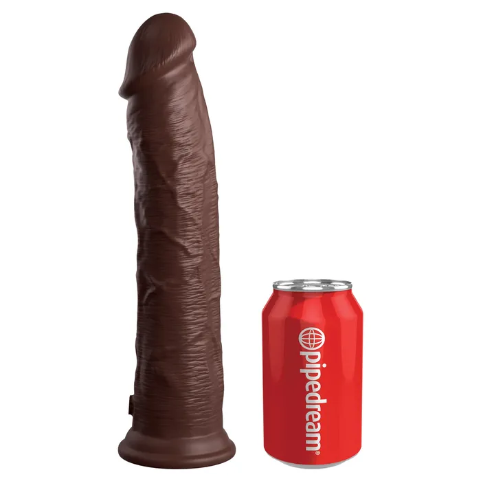 Pipedream King Cock Elite 11 Inch Silicone Dual Density Cock Brown Dildos