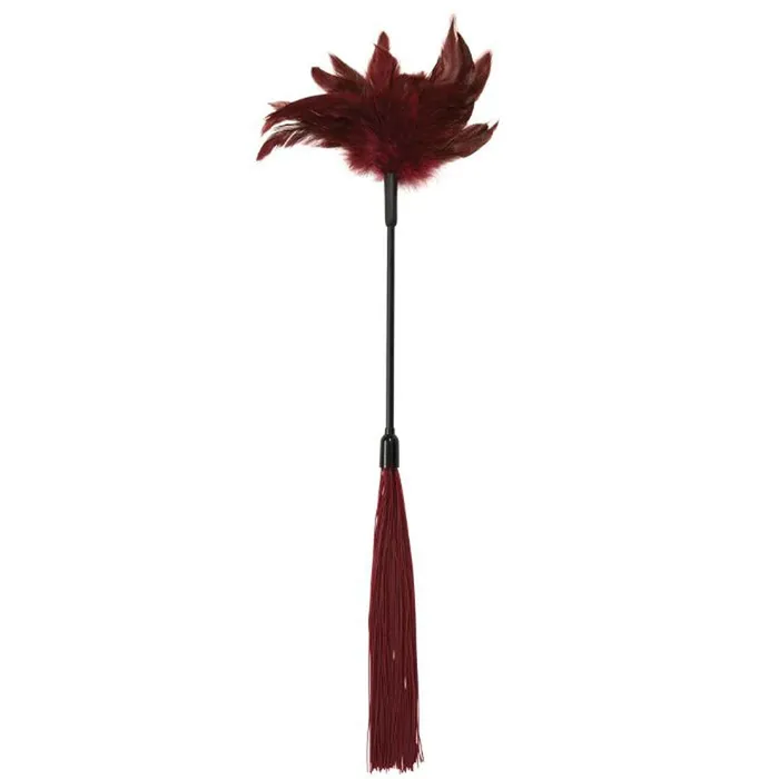 Sportsheets Couples Sex and Mischief Enchanted Feather Tickler Burgundy