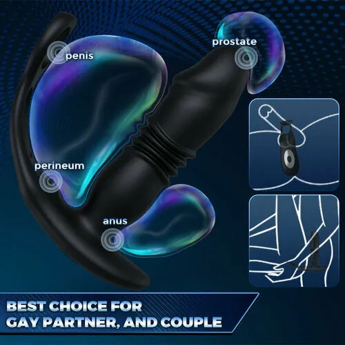 3 Thrusting 12 Vibrating Cock Rings Prostate Massager Lurevibe Male Sex Toys