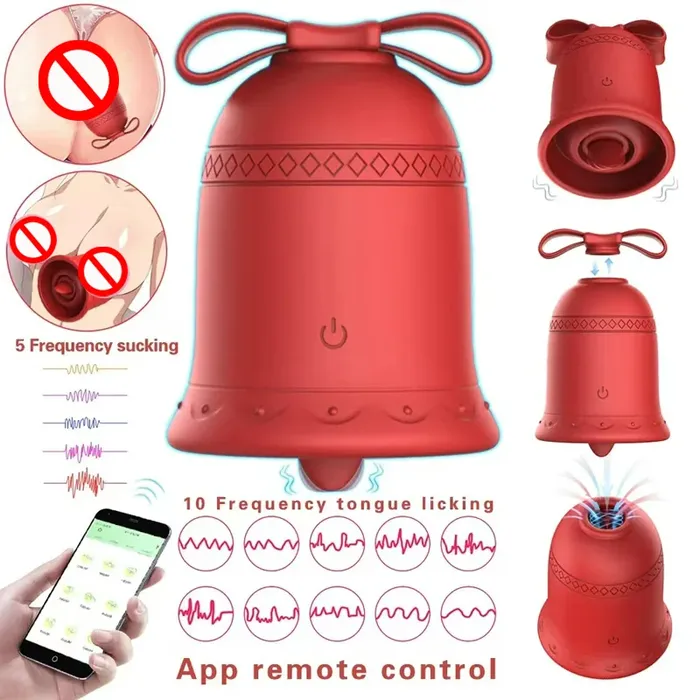 Lurevibe Lurevibe Christmas Tongue Licking Sucking Vibrator APP Controlled Clitoral Stimulator for Women Vibrators
