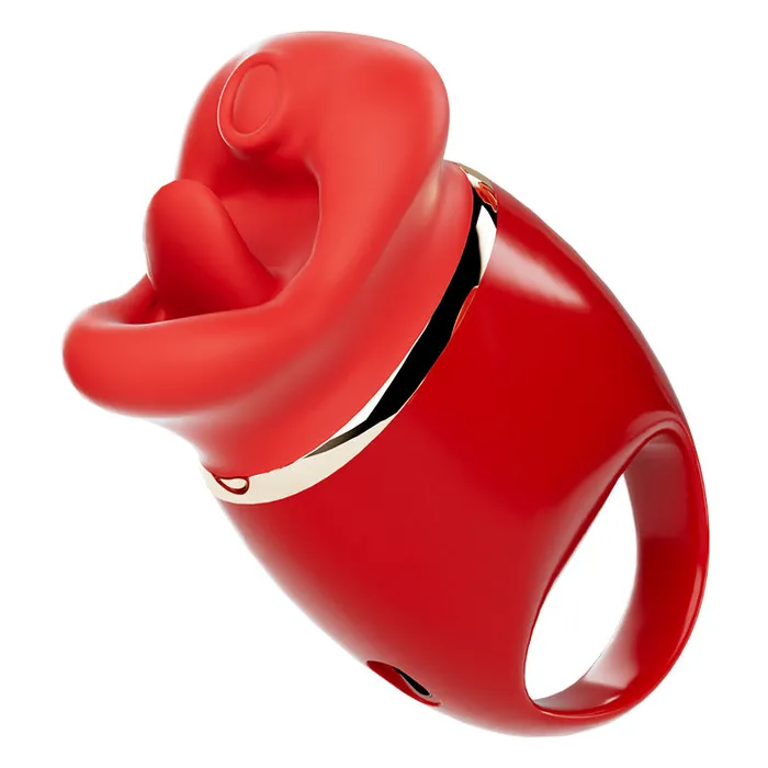Lurevibe Red Lips Tongue Licking Bite Vibrator Womens Masturbation Vibrators