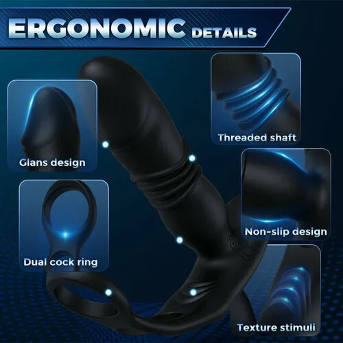 Male Sex Toys Lurevibe Male Prostate Massager and Iron Man Penis Exerciser set