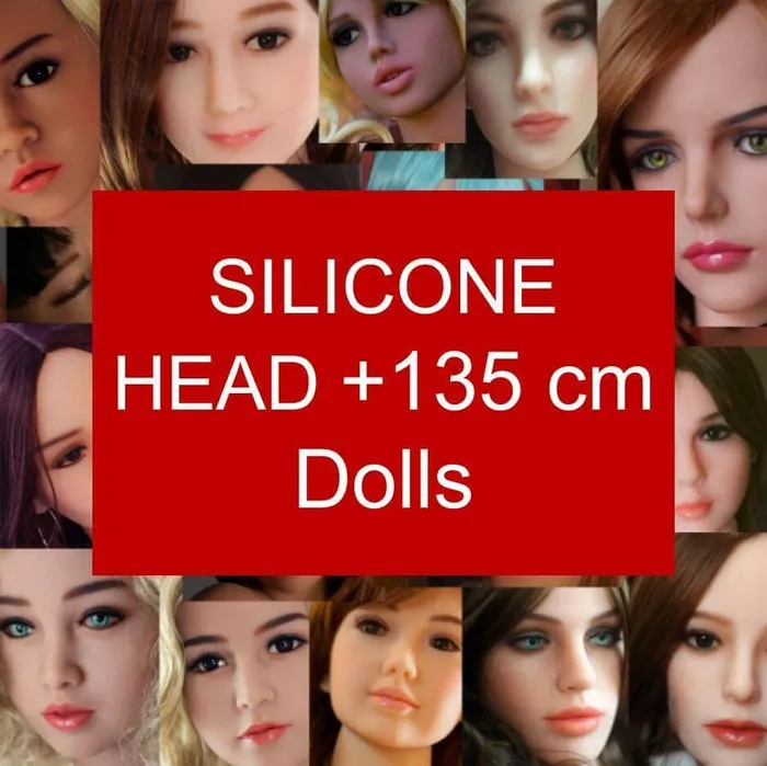 Sexy Real Sex Dolls Male Sex Toys Silicone Head for 135 cm 4ft5 Dolls